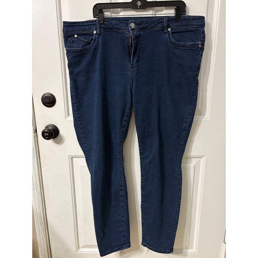 Avenue Denim | Skinny Jeans Dark Wash Stretch | 22 Average || Blue|